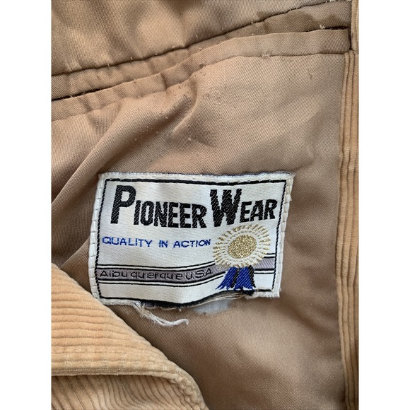 Pioneer Wear Coat Mens Western Corduroy Blazer No Size Tag Brown Jacket USA - Picture 10 of 12